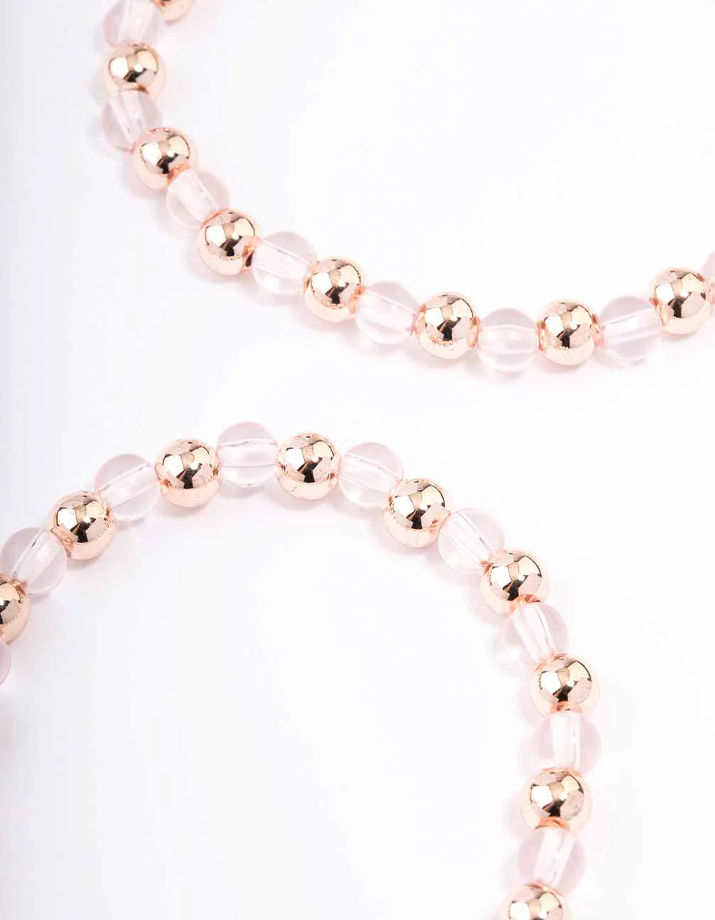 Rose Gold Beaded Heart Bracelet 4-Pack - Image 3
