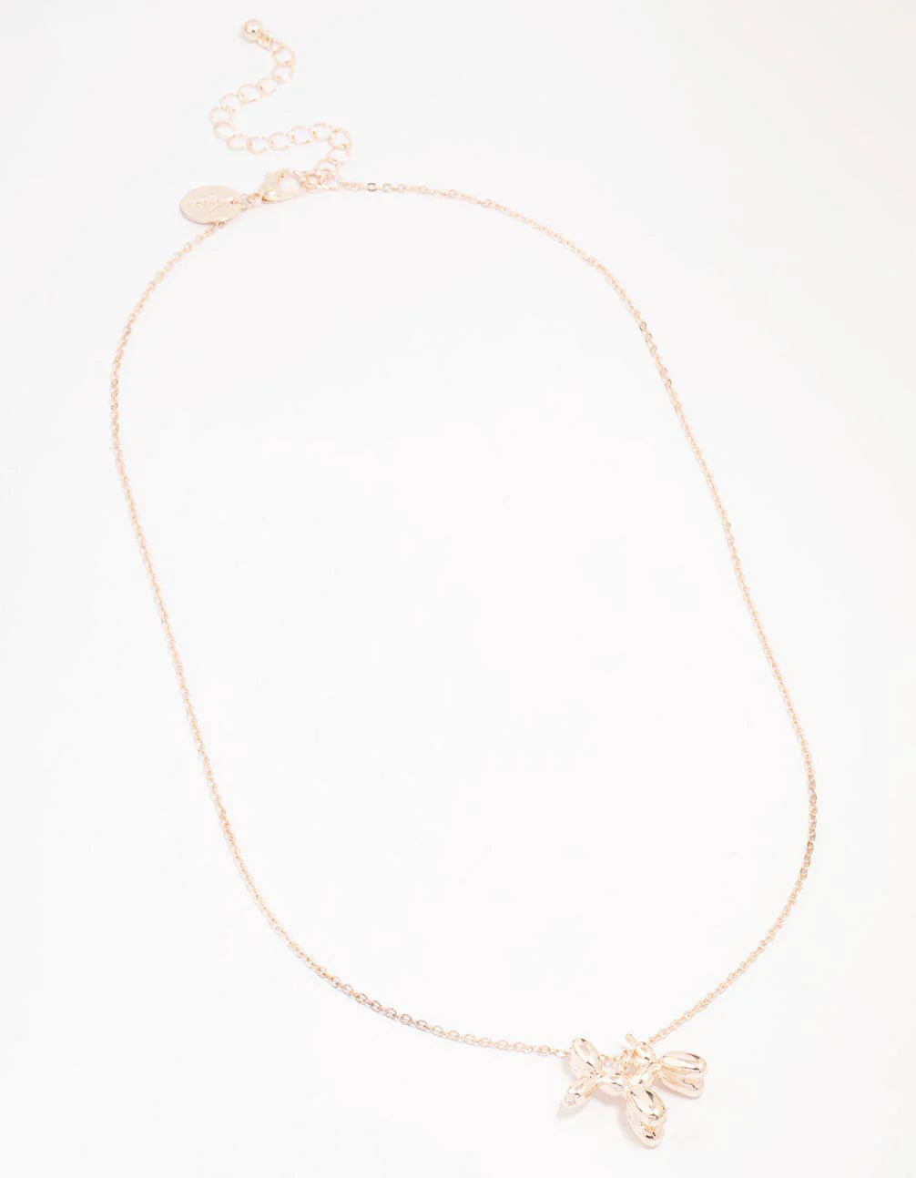 Rose Gold Bubble Dog Pendant Necklace - Image 2