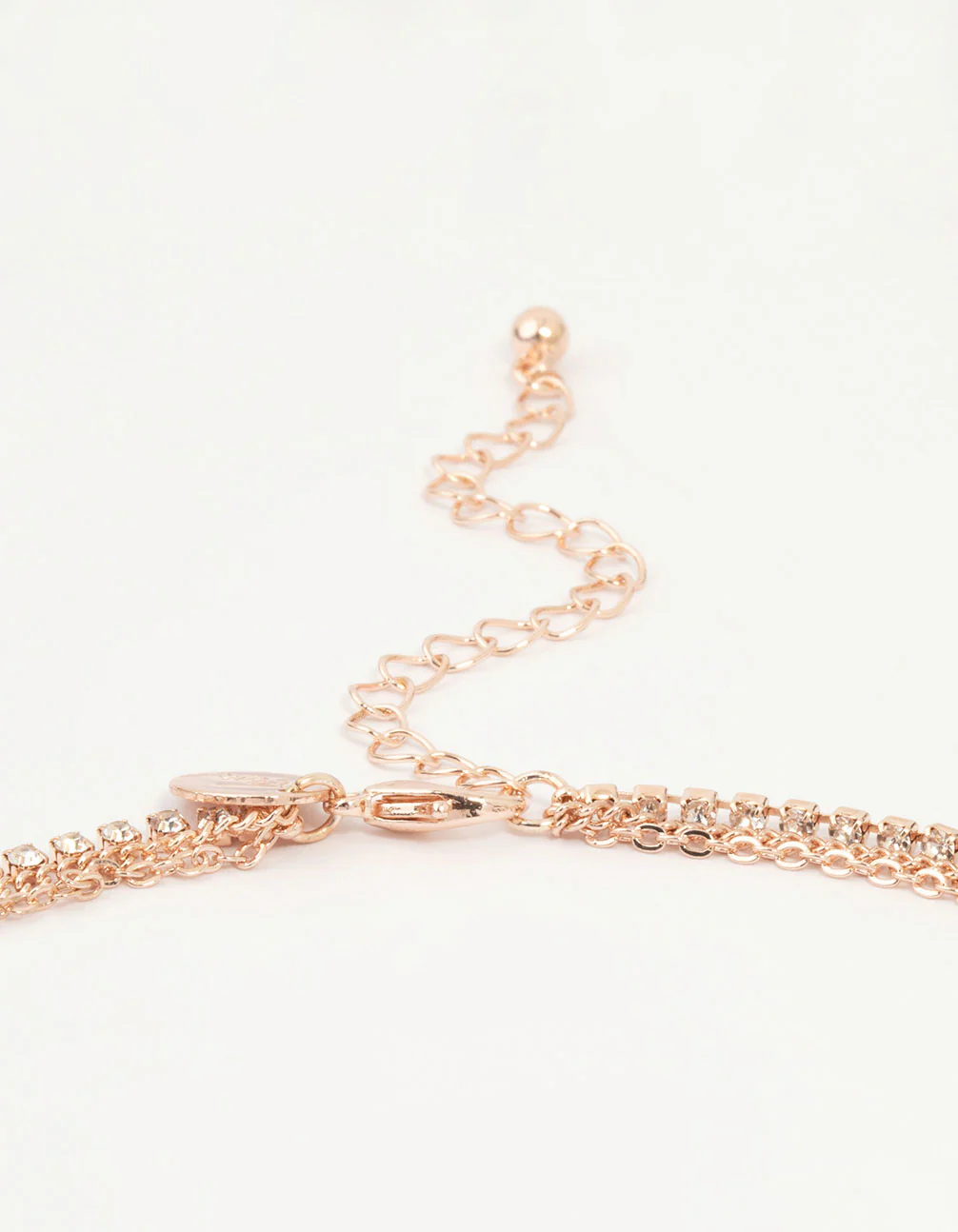 Rose Gold Butterfly & Flower Layered Necklace - Image 3