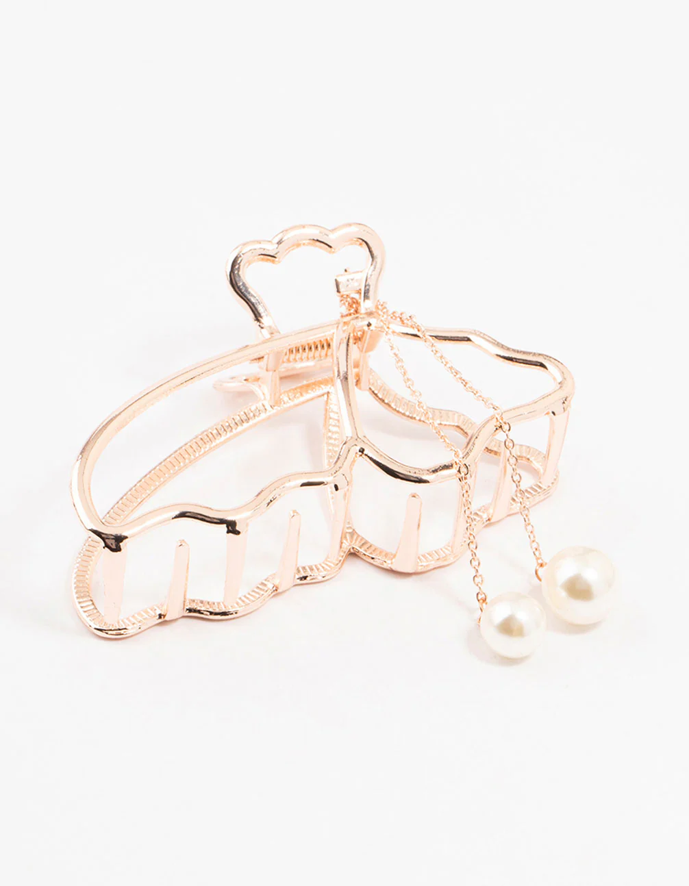 Rose Gold Butterfly & Pearl Claw Clip - Image 2