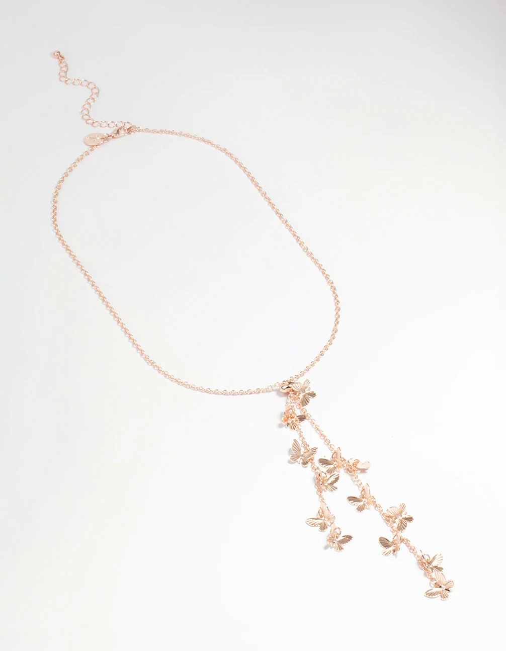Rose Gold Butterfly Y-Necklace - Image 2