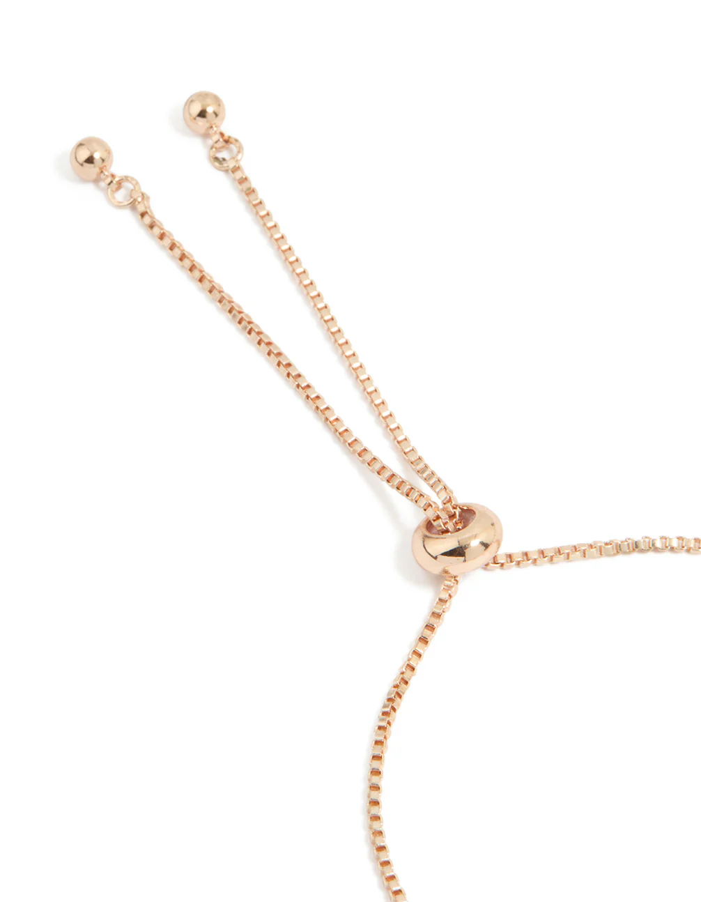 Rose Gold Cubic Zirconia Pink Floral Toggle Bracelet - Image 3