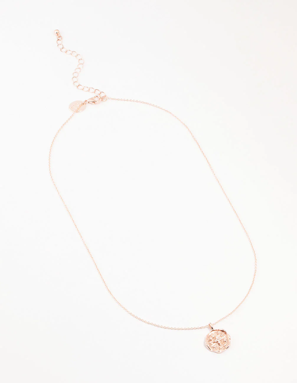 Rose Gold Plated Diamante Celestial Round Necklace - Image 2