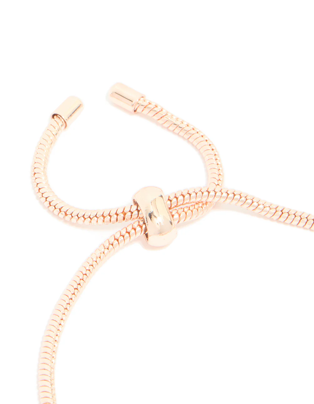 Rose Gold Diamante Heart & Butterfly Charm Toggle Bracelet - Image 3