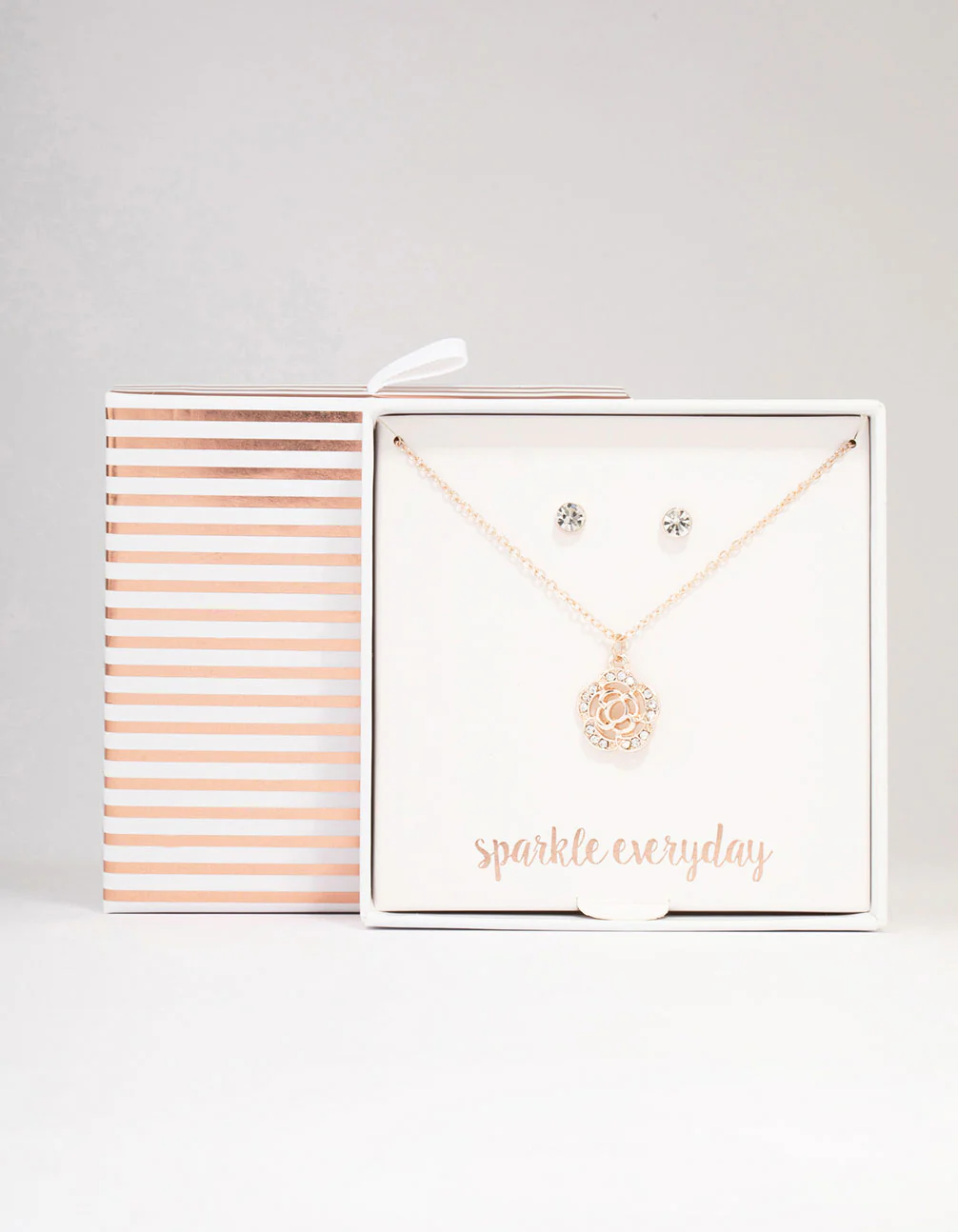Rose Gold Diamante Jewellery Set - Image 3