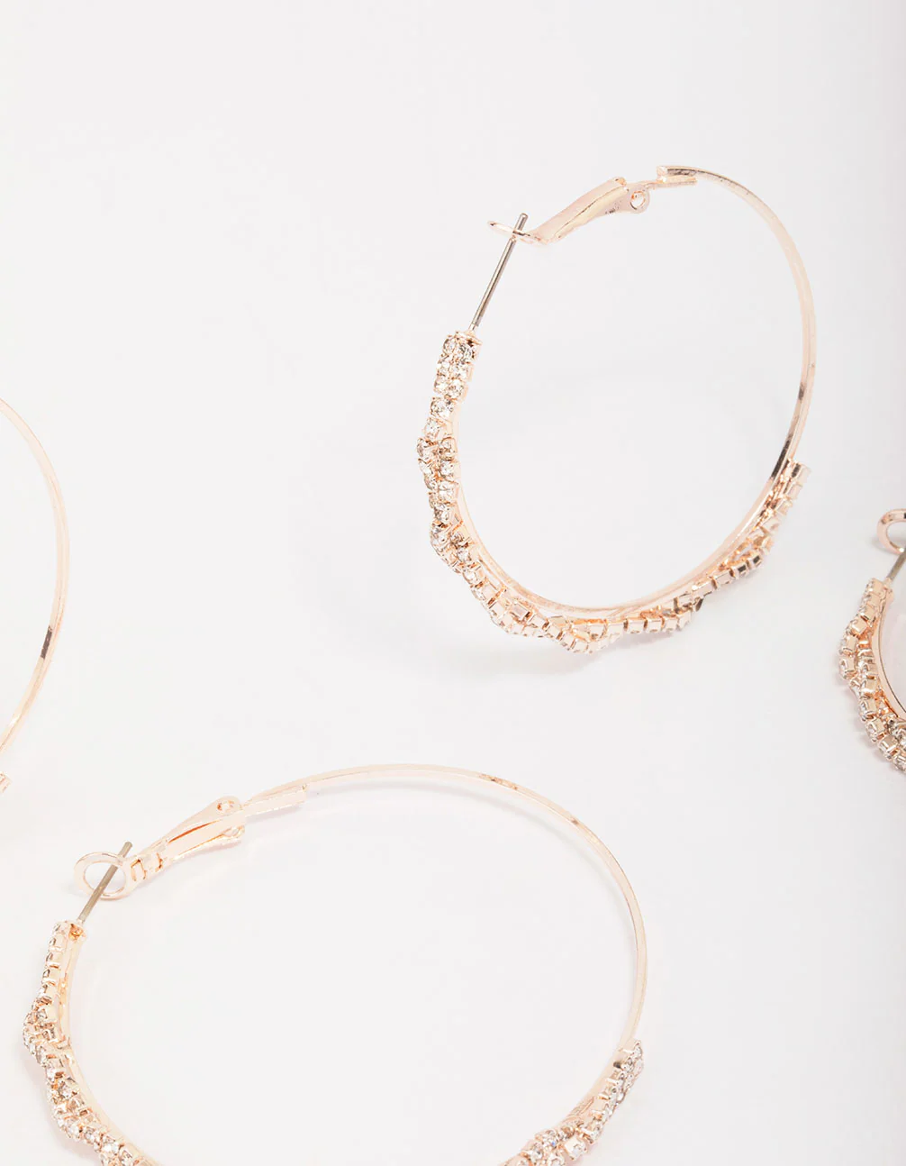 Rose Gold Diamante Oval Earring Pack - Image 3