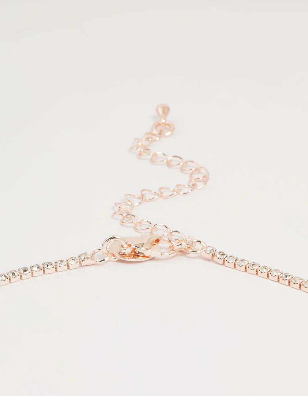 Rose Gold Floral Vine Cascading Necklace & Earrings Set - Image 3