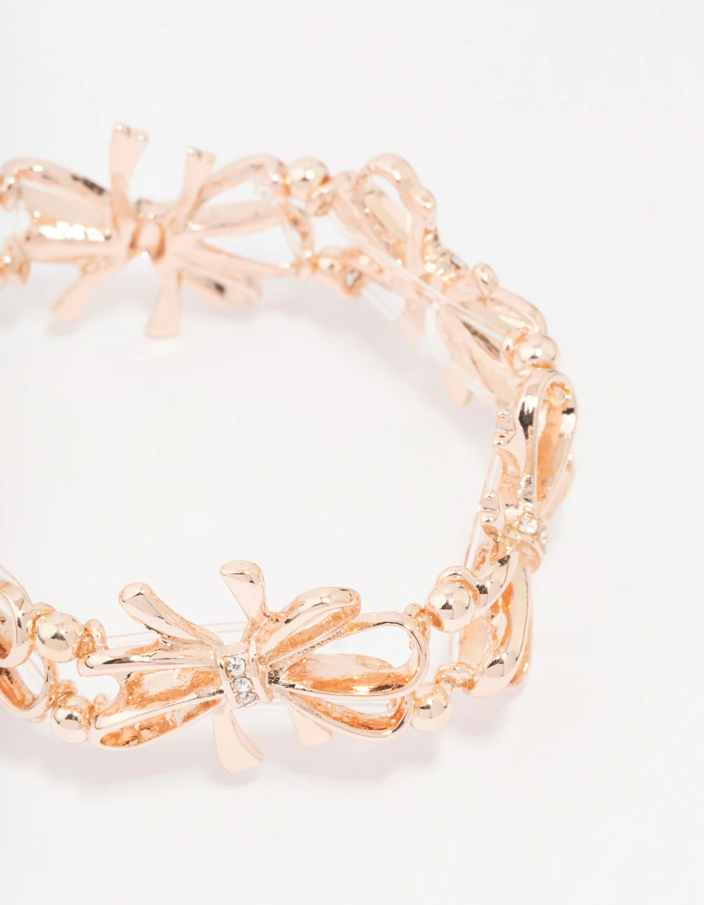 Rose Gold Flower Stretch Bracelet - Image 2