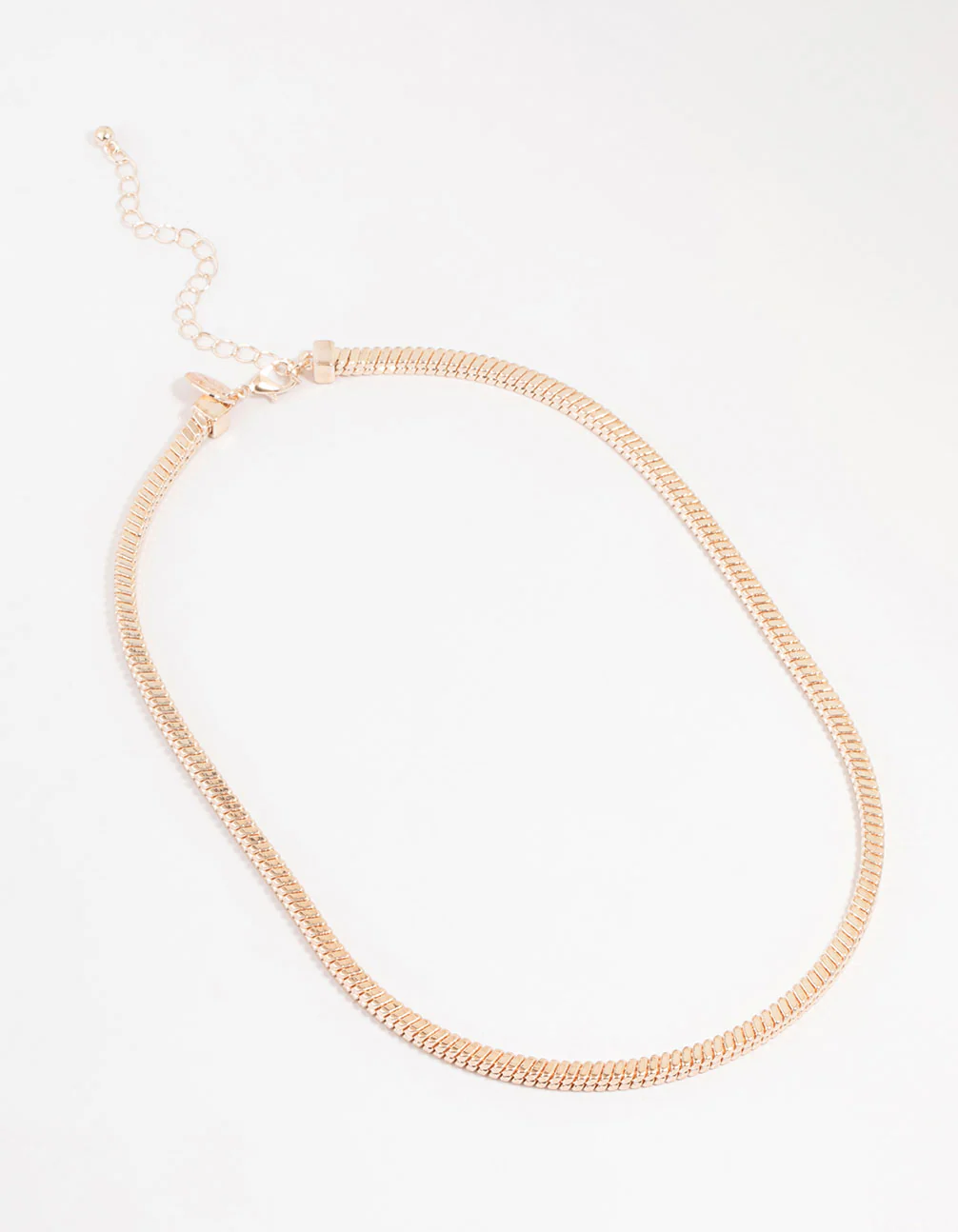 Rose Gold Plated Heavy Square Chain Necklace - Image 2
