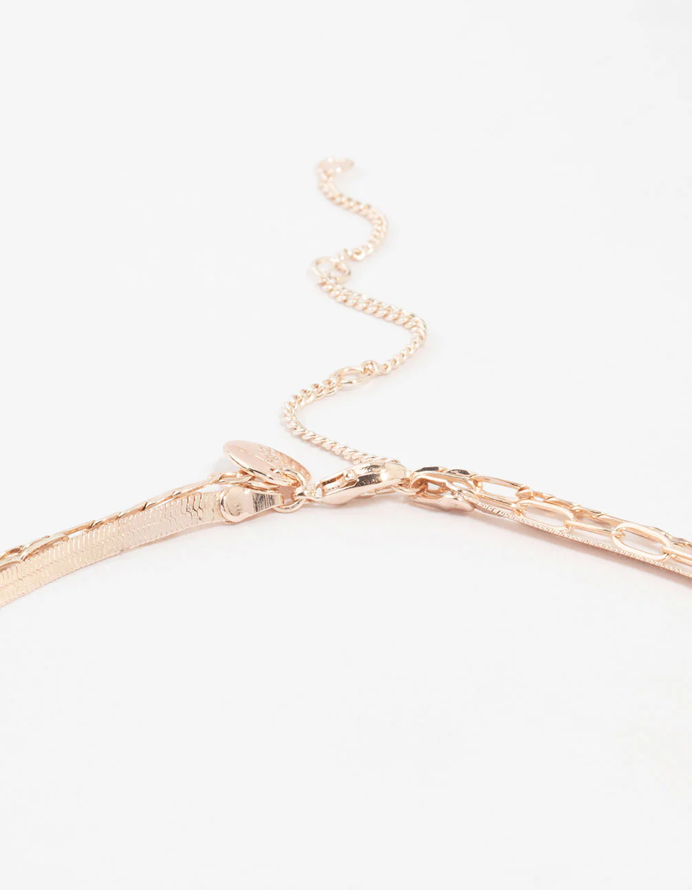 Rose Gold Plated Mixed Chain Necklaces 3-Pack - Image 3