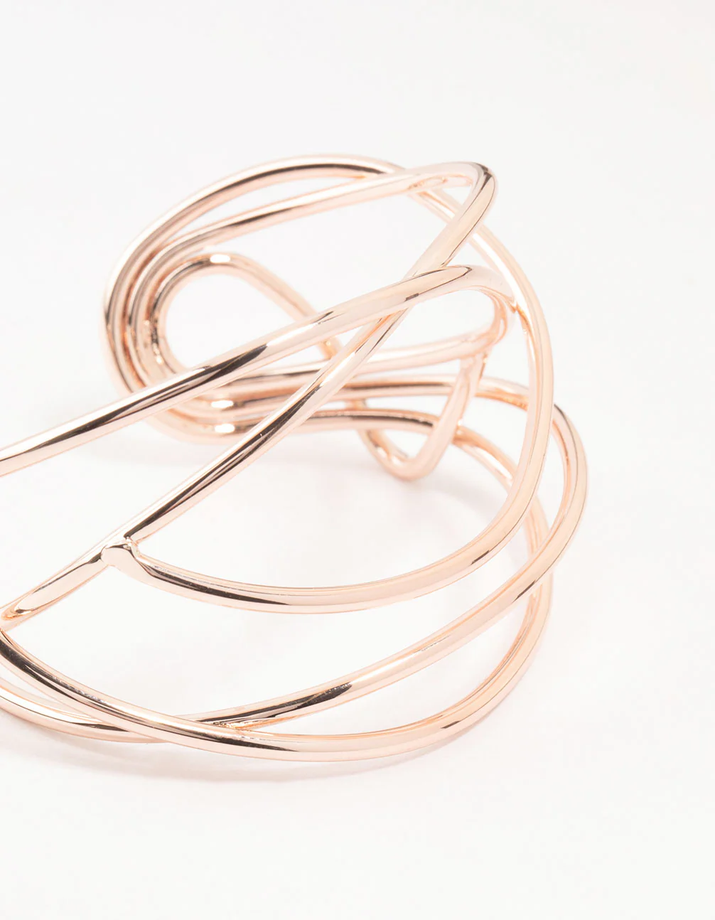 Rose Gold Plated Organic Wire Wrist Cuff - Image 2