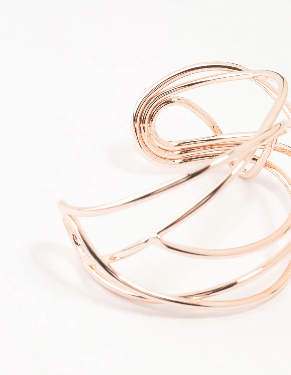 Rose Gold Plated Organic Wire Wrist Cuff - Image 3