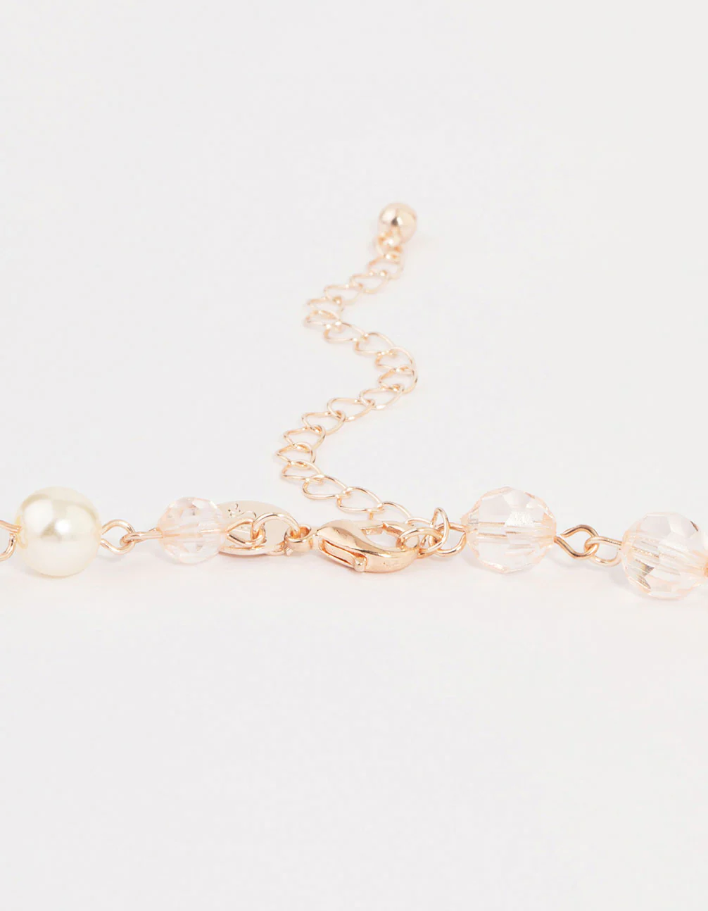 Rose Gold Pearl Beaded Long Necklace - Image 5