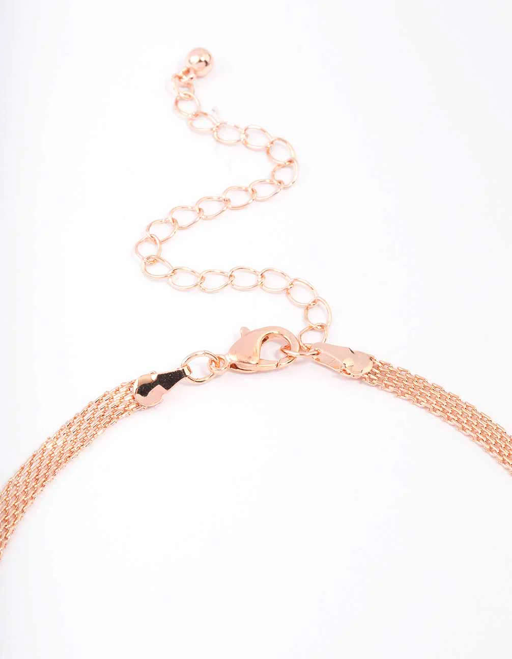 Rose Gold Large Round Stone Choker Necklace - Image 3