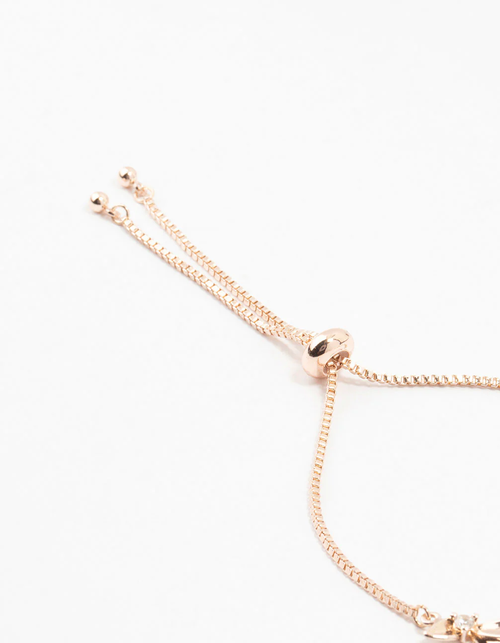 Rose Gold Plated Cubic Zirconia Caesar Leaf Bracelet - Image 3