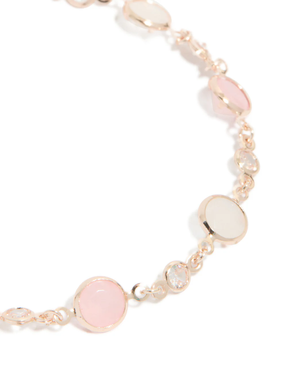Rose Gold Plated Cubic Zirconia Circle Bracelet - Image 4