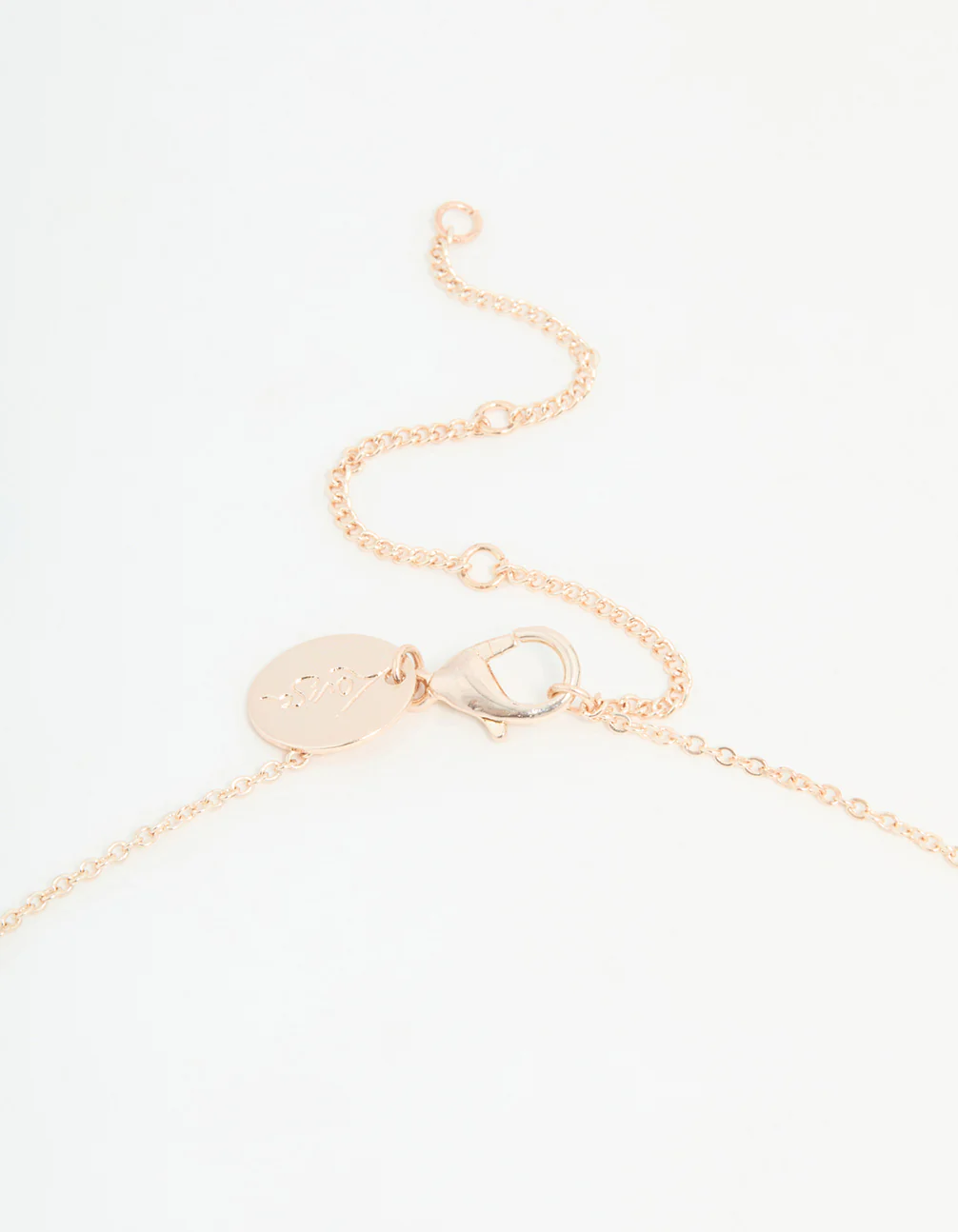 Rose Gold Plated Cubic Zirconia Flower Pendant Necklace - Image 5