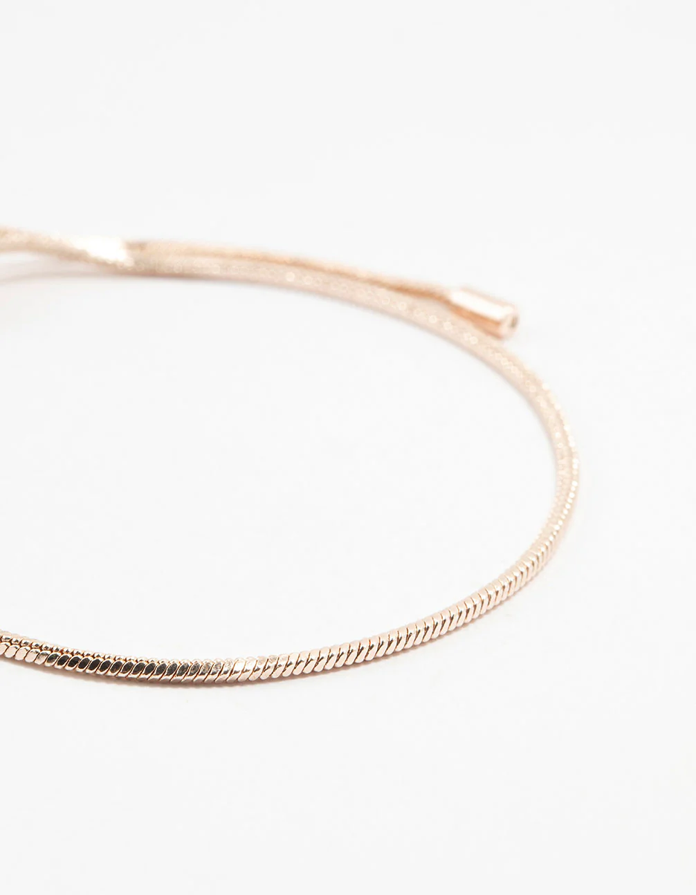 Rose Gold Plated Dainty Box Chain Bracelet - Image 2