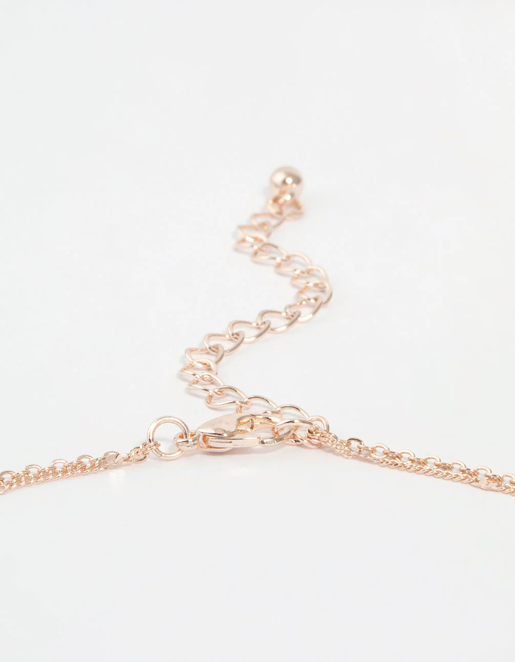 Rose Gold Plated Freshwater Pearl & Bow Layered Necklace - Image 3