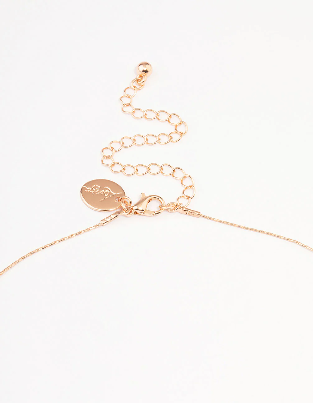 Rose Gold Plated Freshwater Pearl Dotted Fine Necklace - Image 3