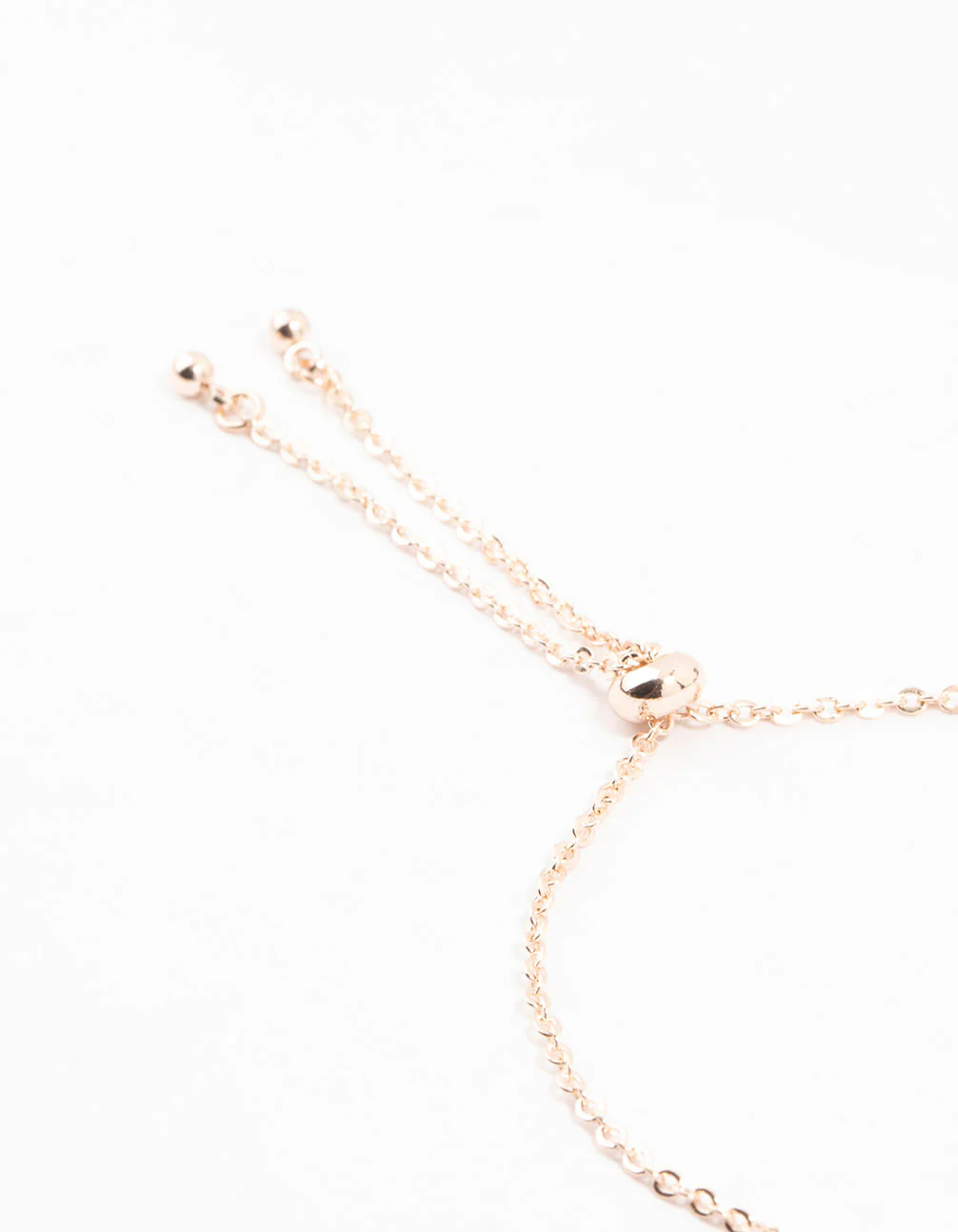 Rose Gold Plated Oval & Round Stone Bracelet - Image 3