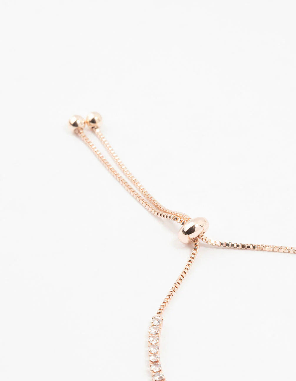 Rose Gold Plated Pave & Baguette Cubic Zirconia Bracelet - Image 3