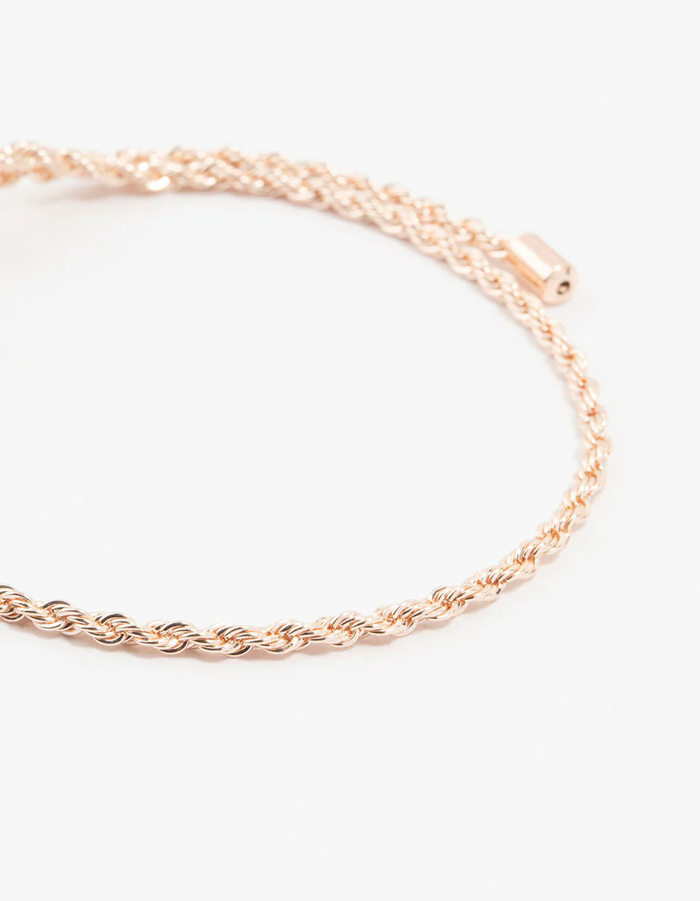 Rose Gold Plated Simple Rope Bracelet - Image 2