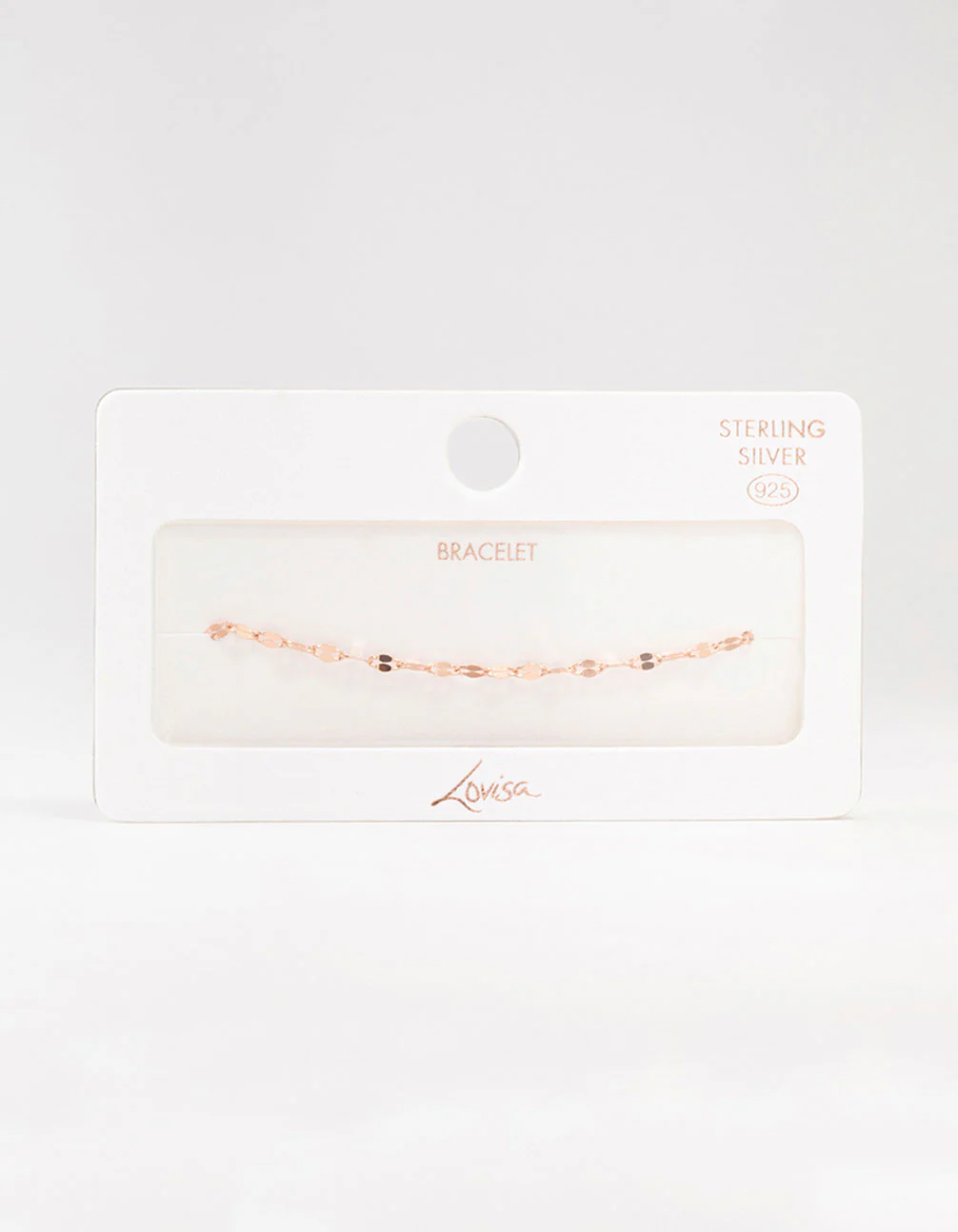 Rose Gold Plated Sterling Silver Chain Bracelet - Image 3