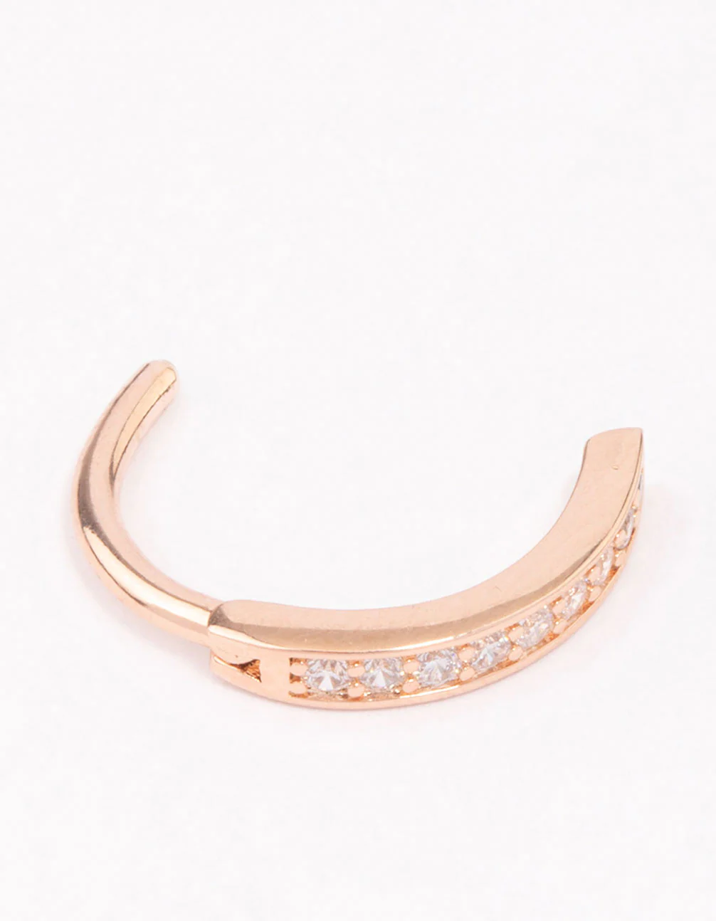 Rose Gold Plated Surgical Steel Curved Belly Ring - Image 2