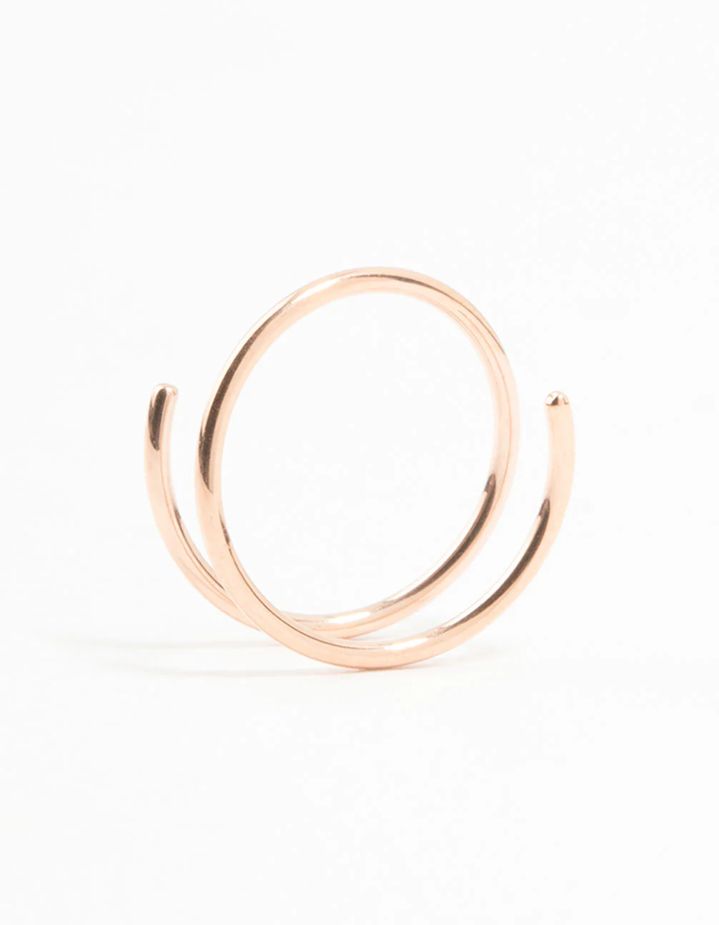 Rose Gold Plated Surgical Steel Double Twisted Nose Ring