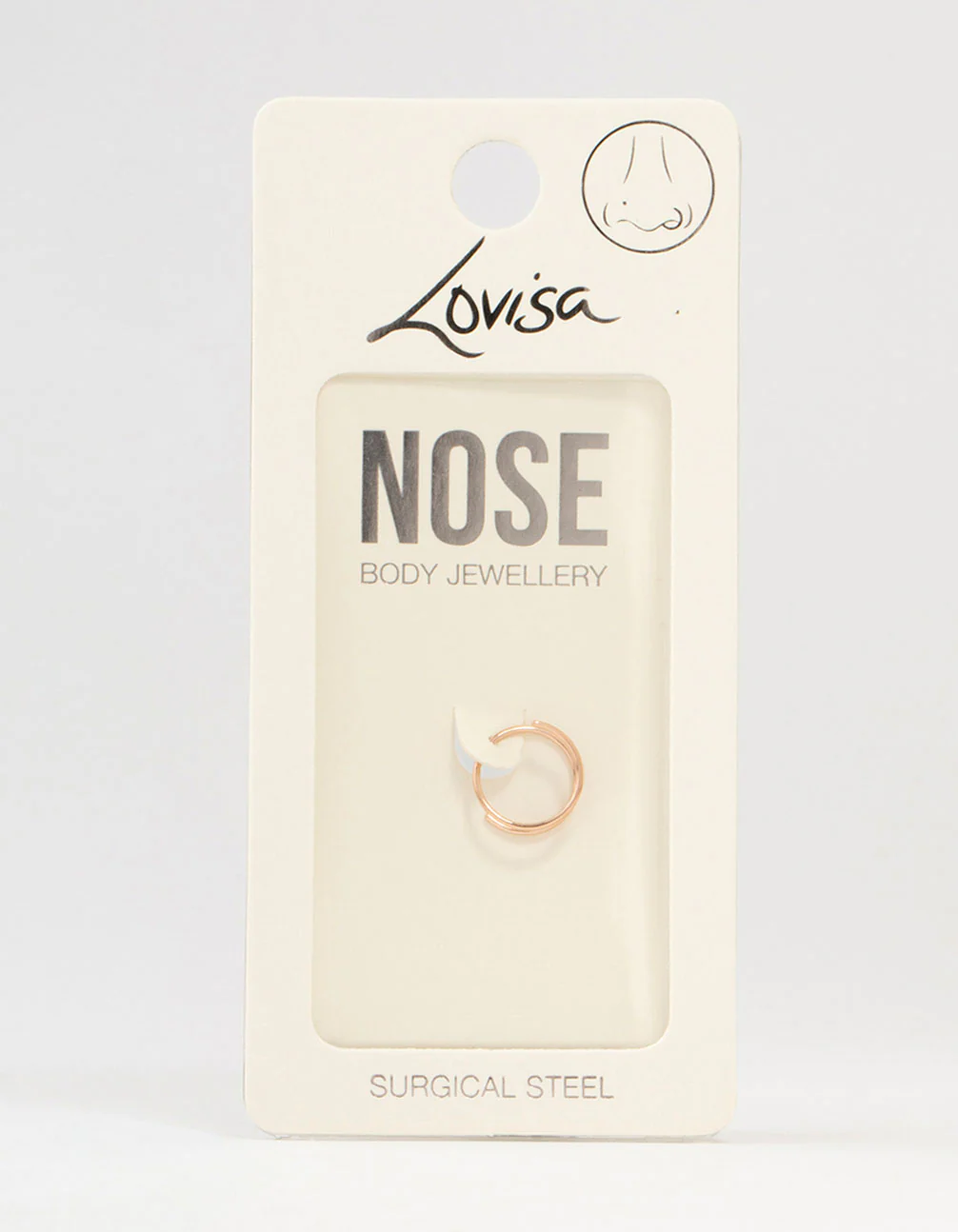 Rose Gold Plated Surgical Steel Double Twisted Nose Ring - Image 2