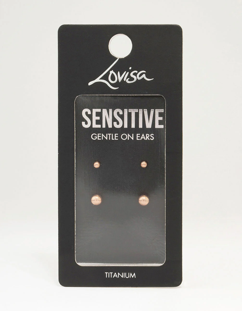 Rose Gold Plated Surgical Steel Graduating Ball Stud Earring Pack - Image 3