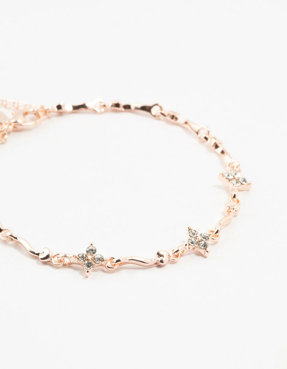 Rose Gold Plated Winding Mini Flower Bracelet - Image 2