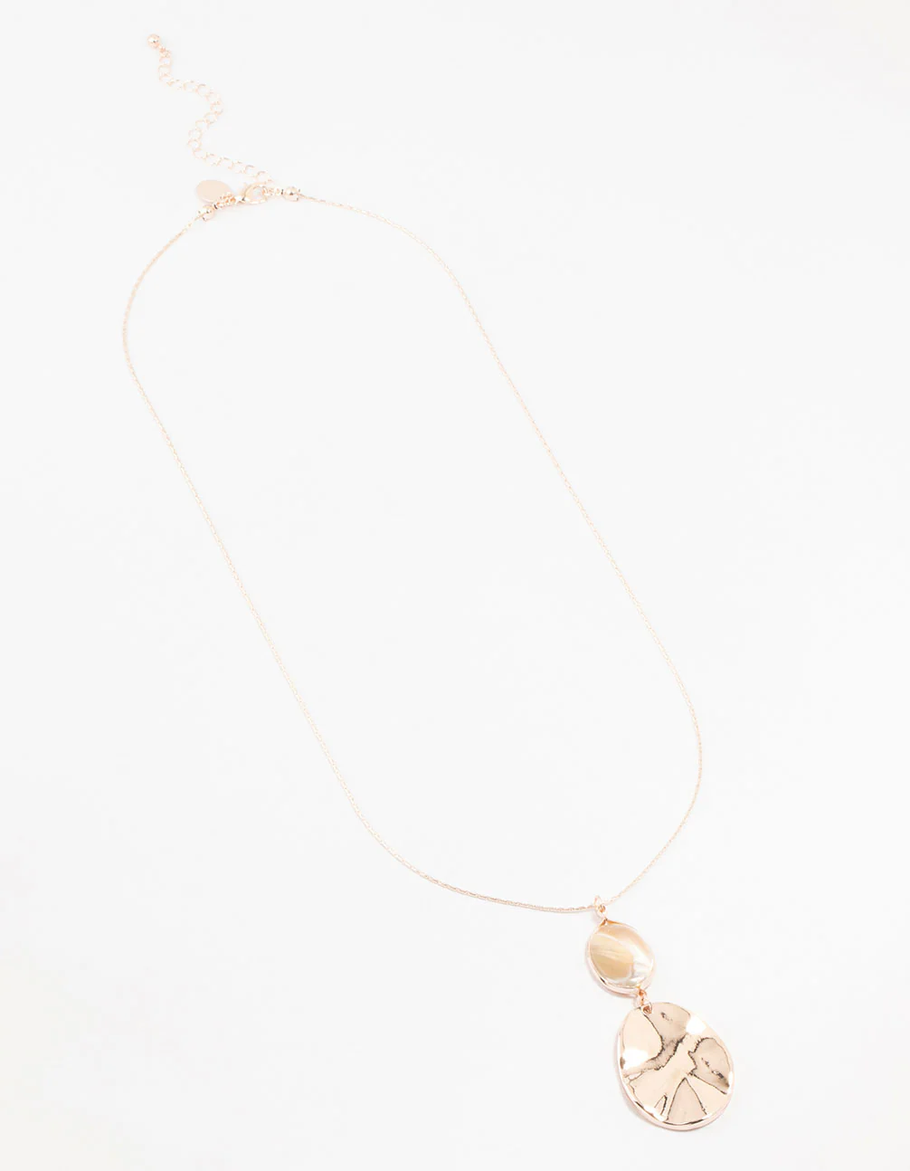 Rose Gold Stone Multiple Pendants Necklace - Image 2