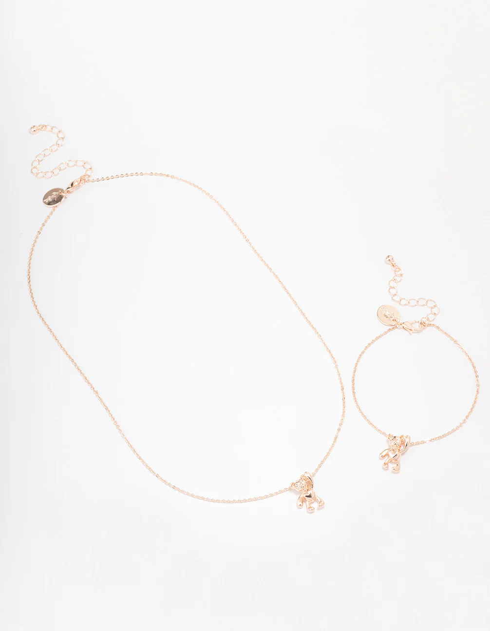 Rose Gold Teddy Bear Jewellery Set