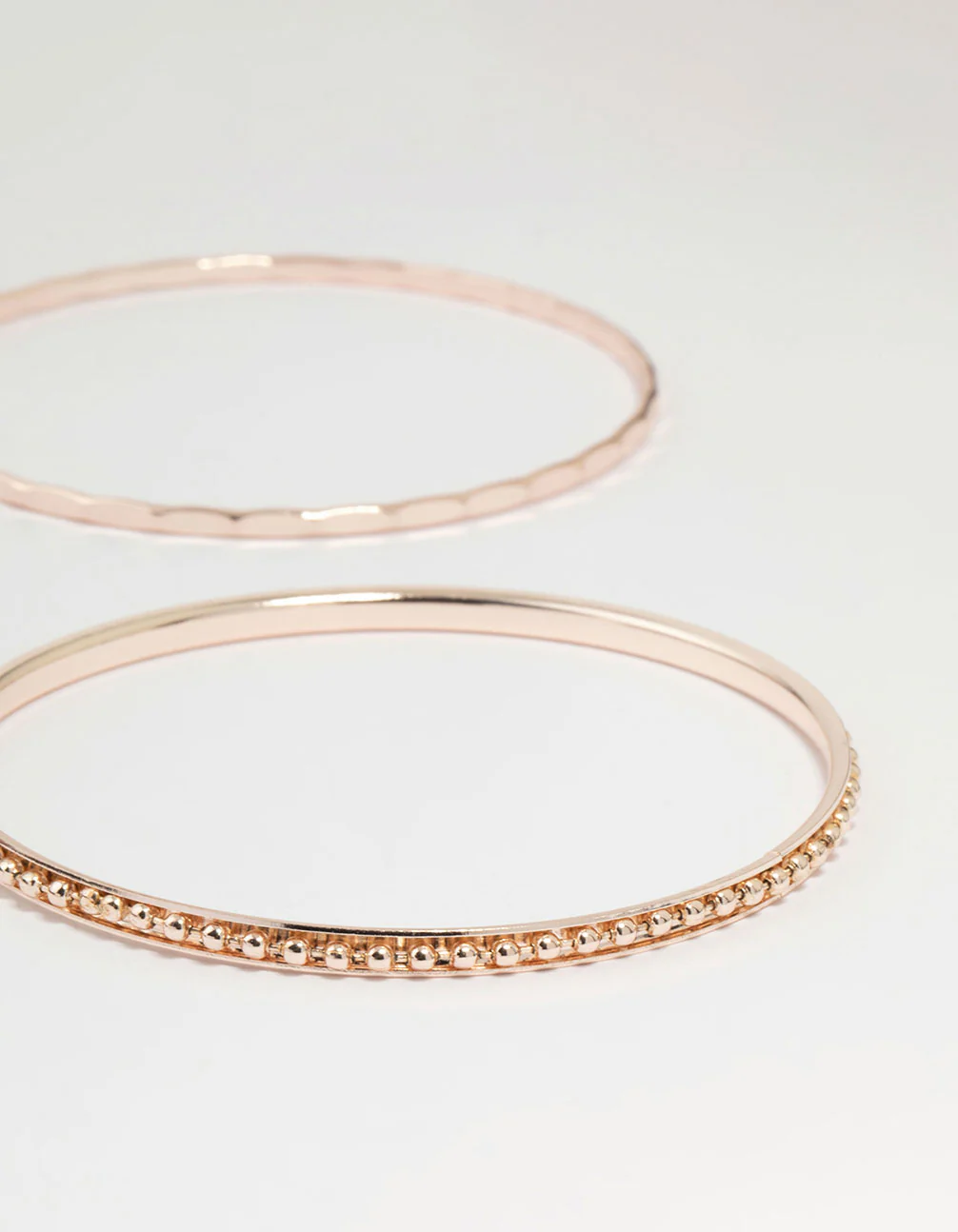 Rose Gold Textured Bangles 8-Pack - Image 3