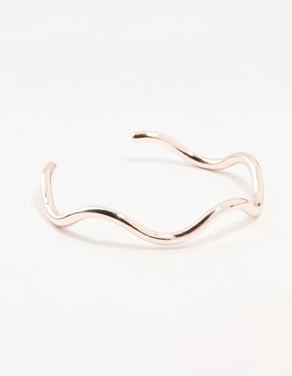 Rose Gold Plated Wavy Wrist Cuff
