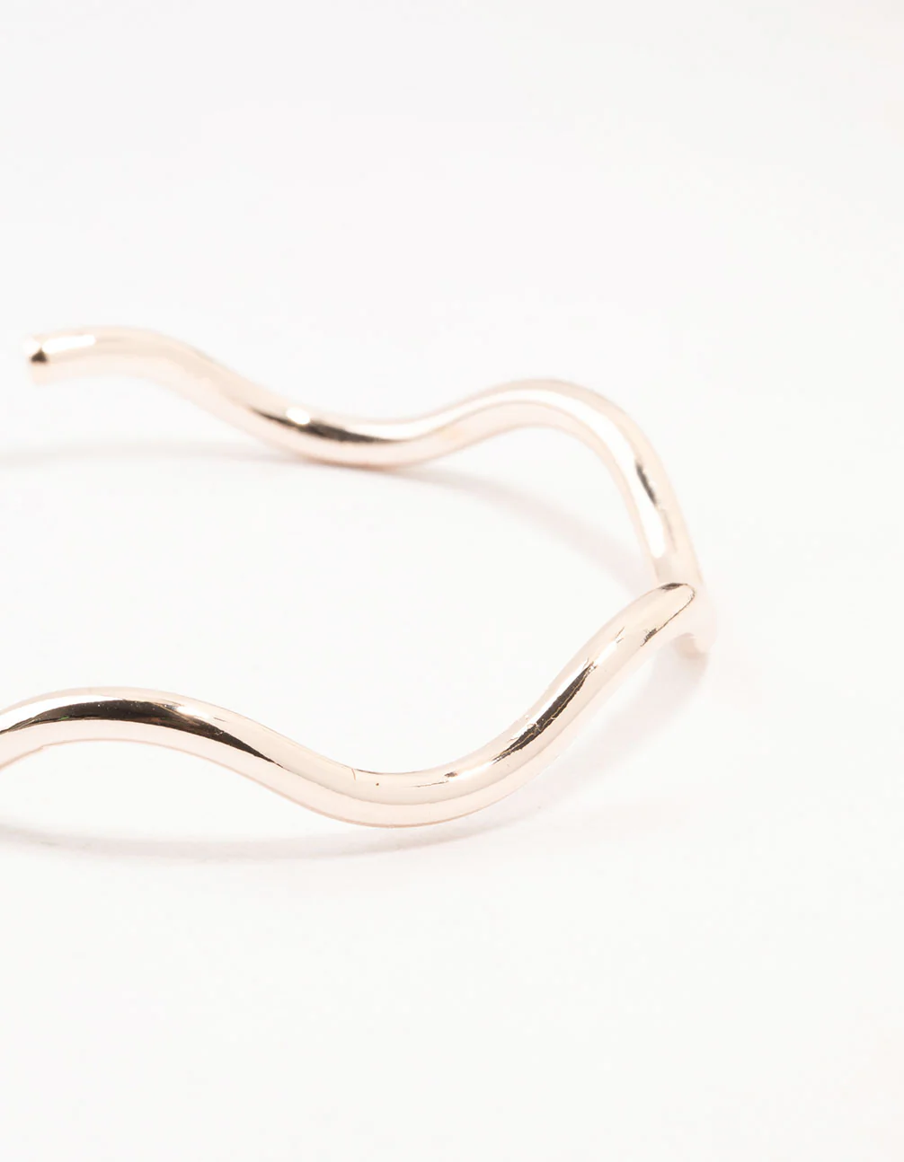 Rose Gold Plated Wavy Wrist Cuff - Image 2