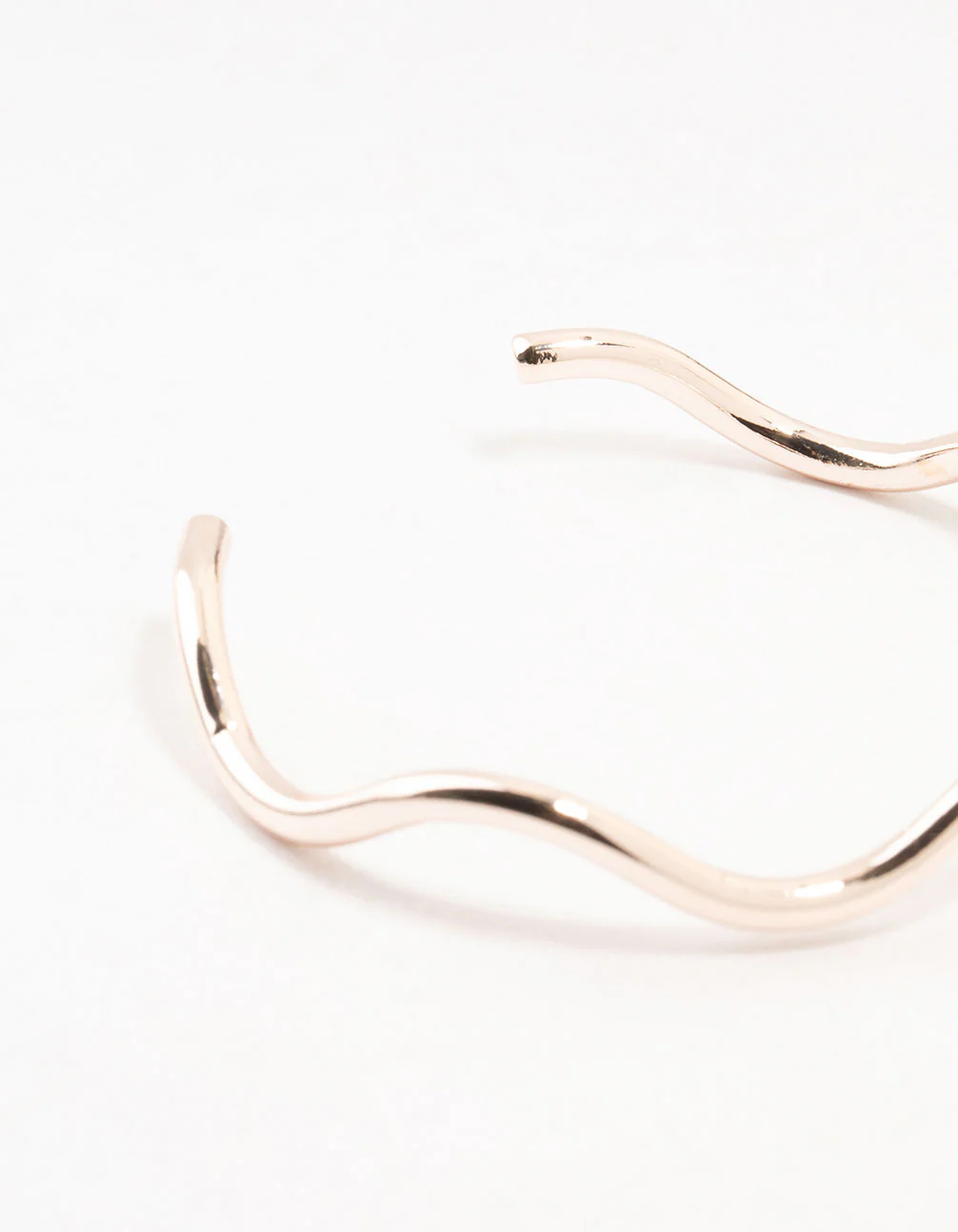 Rose Gold Plated Wavy Wrist Cuff - Image 3