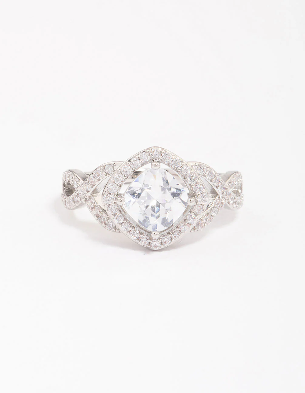 Silver Cushion Infinity Ring - Image 3