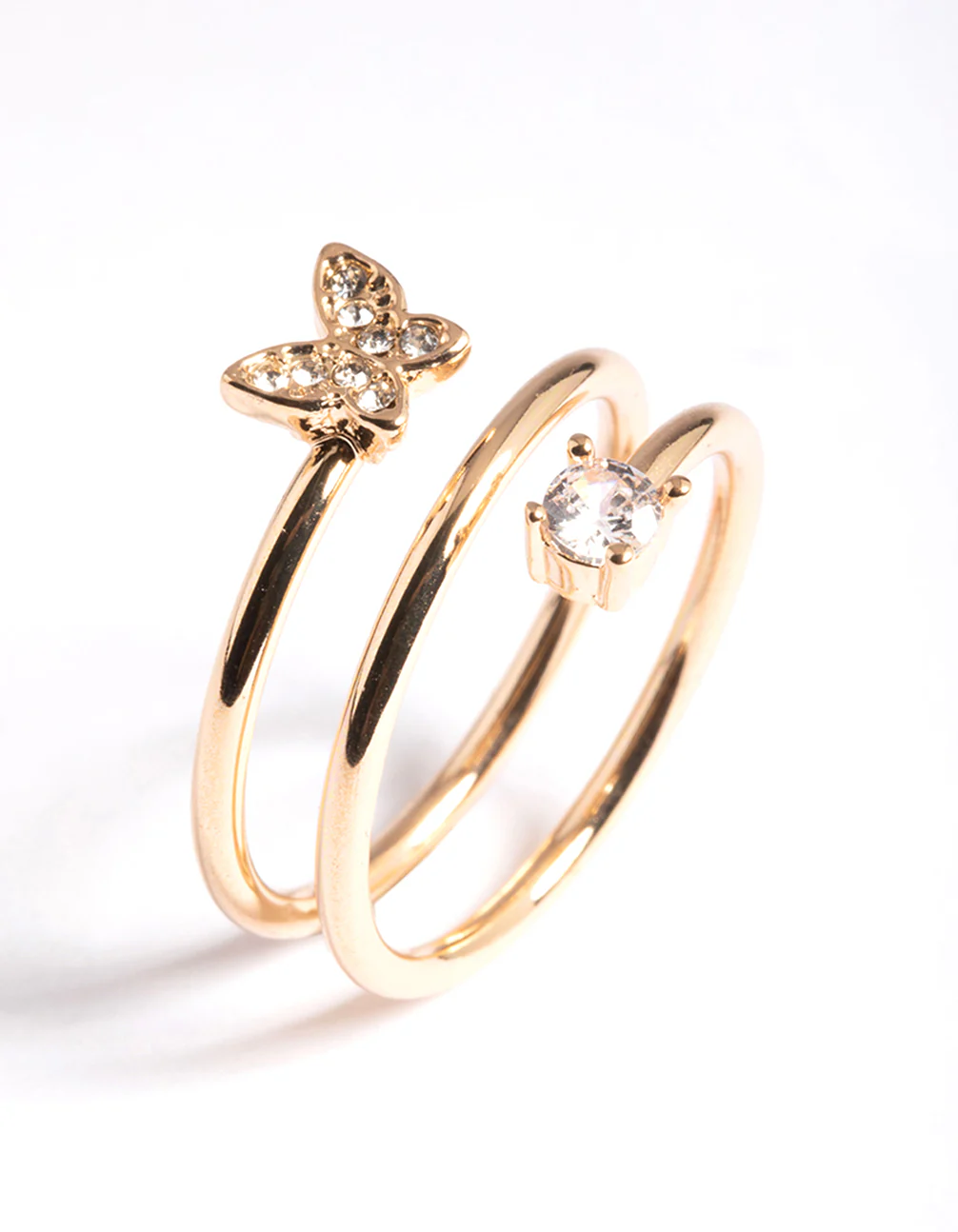 Gold Mini Butterfly Wrap Ring - Image 3