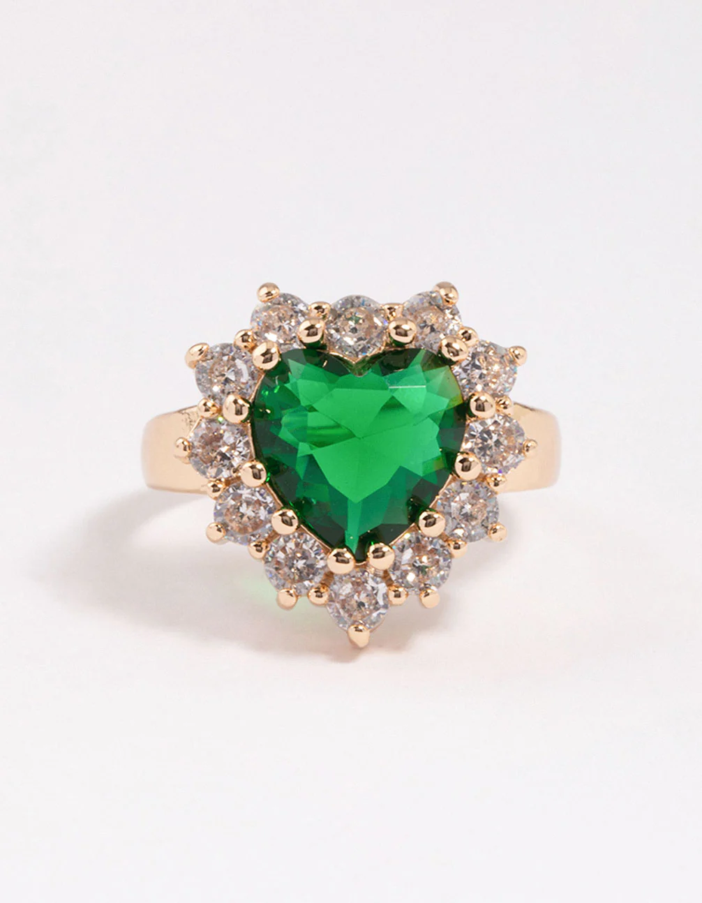 Gold Stone Heart Surrounded Ring - Image 3