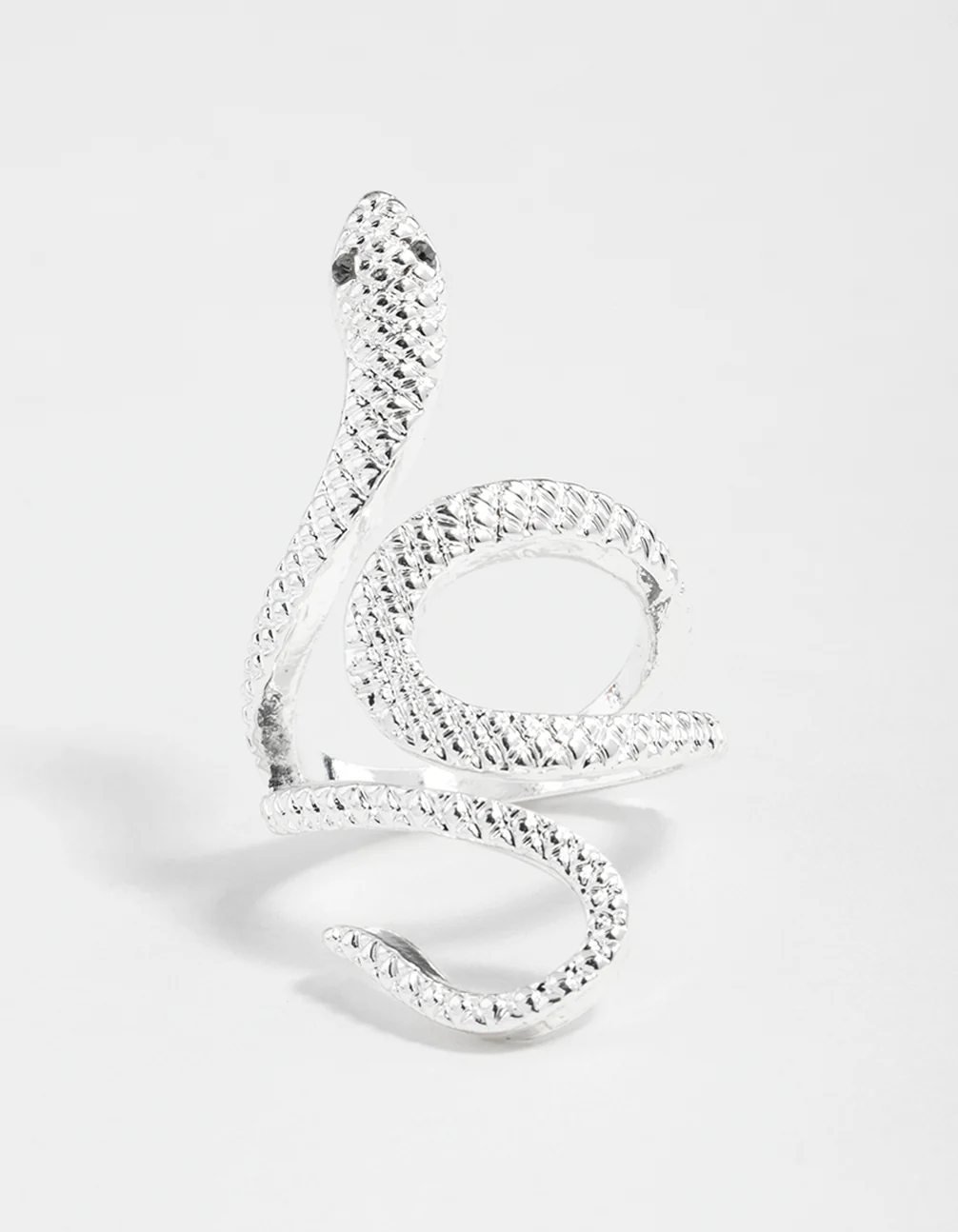Silver Etched Snake Ring - Image 12