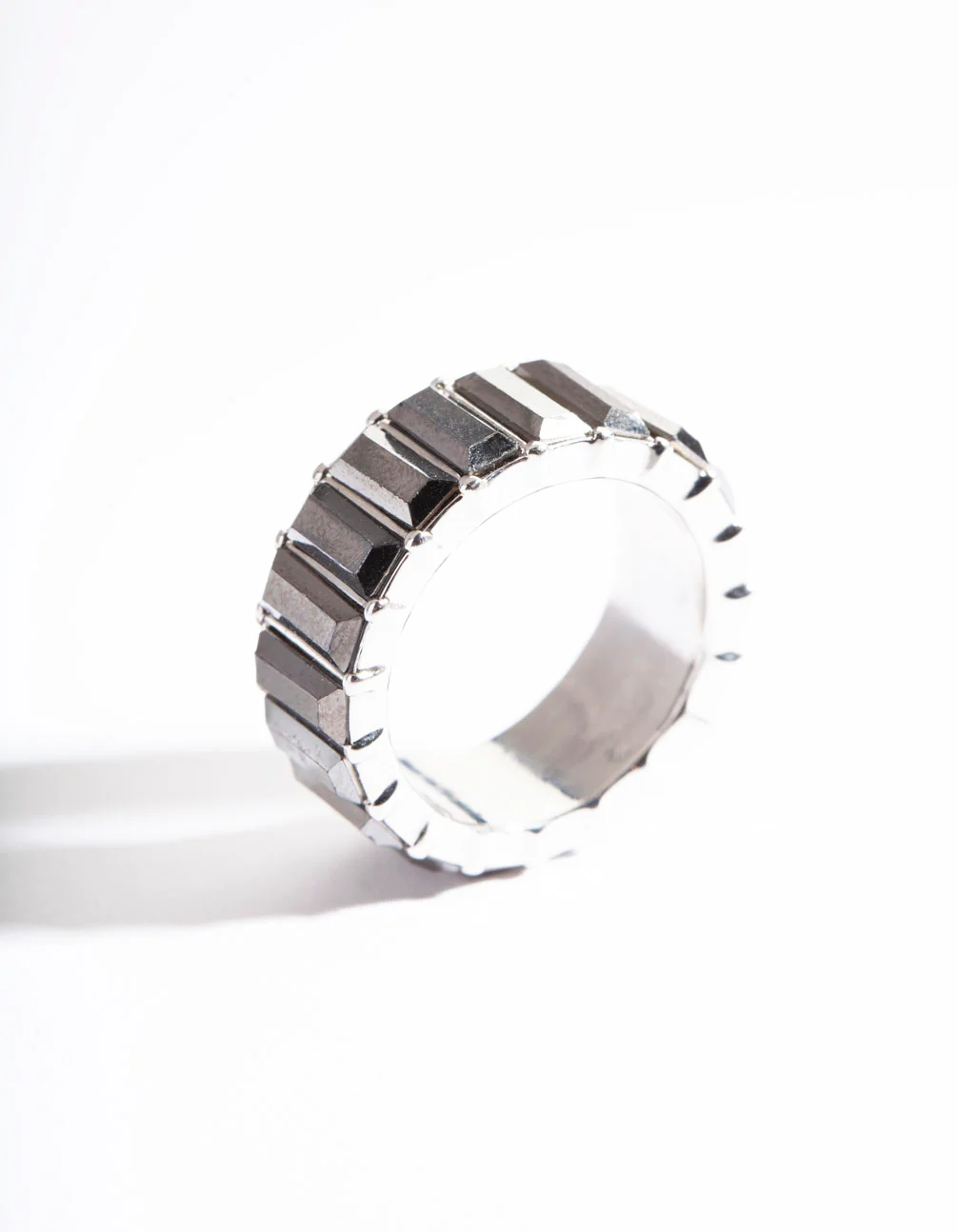 Silver Baguette Band Ring - Image 2
