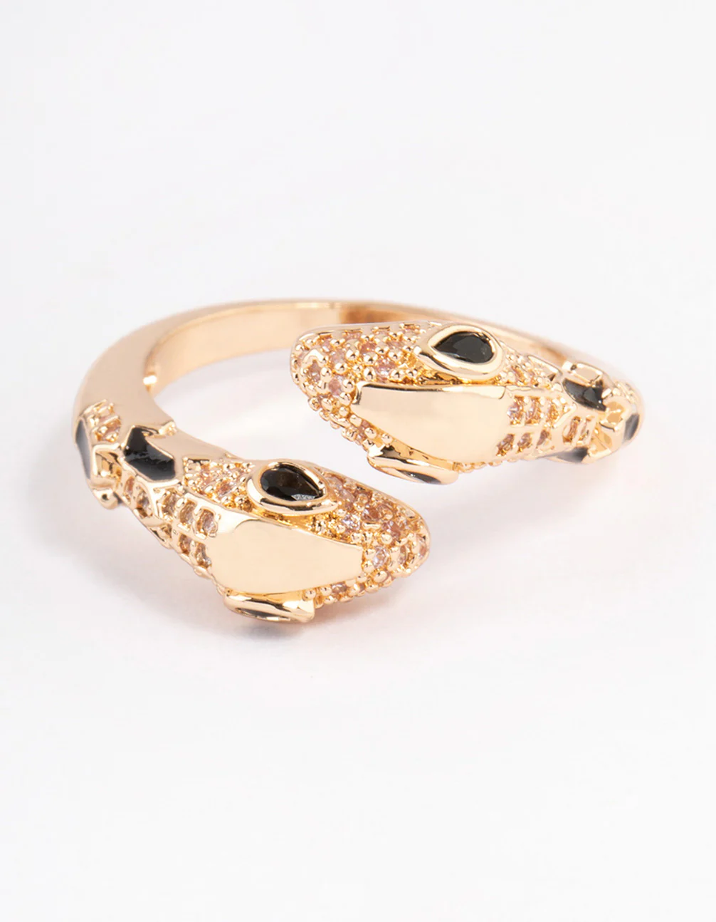 Black Slim Snake Ring - Image 2