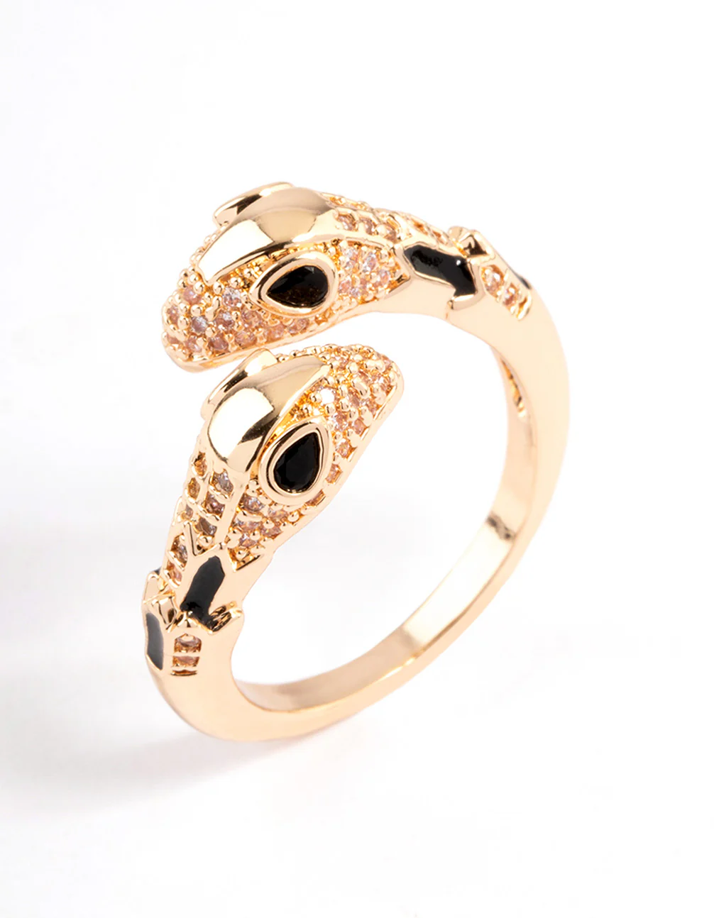 Black Slim Snake Ring - Image 3