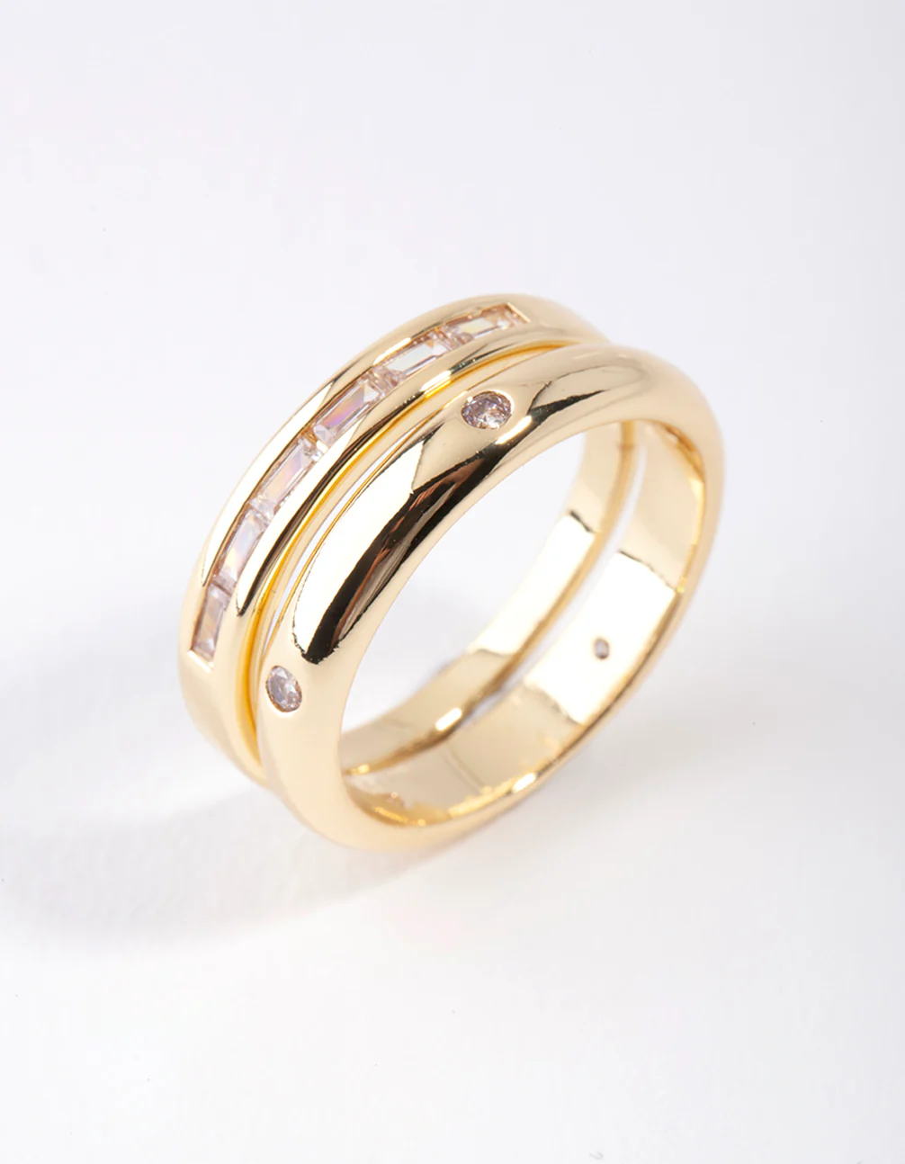 Gold Plated Diamante Stone Ring Pack - Image 2