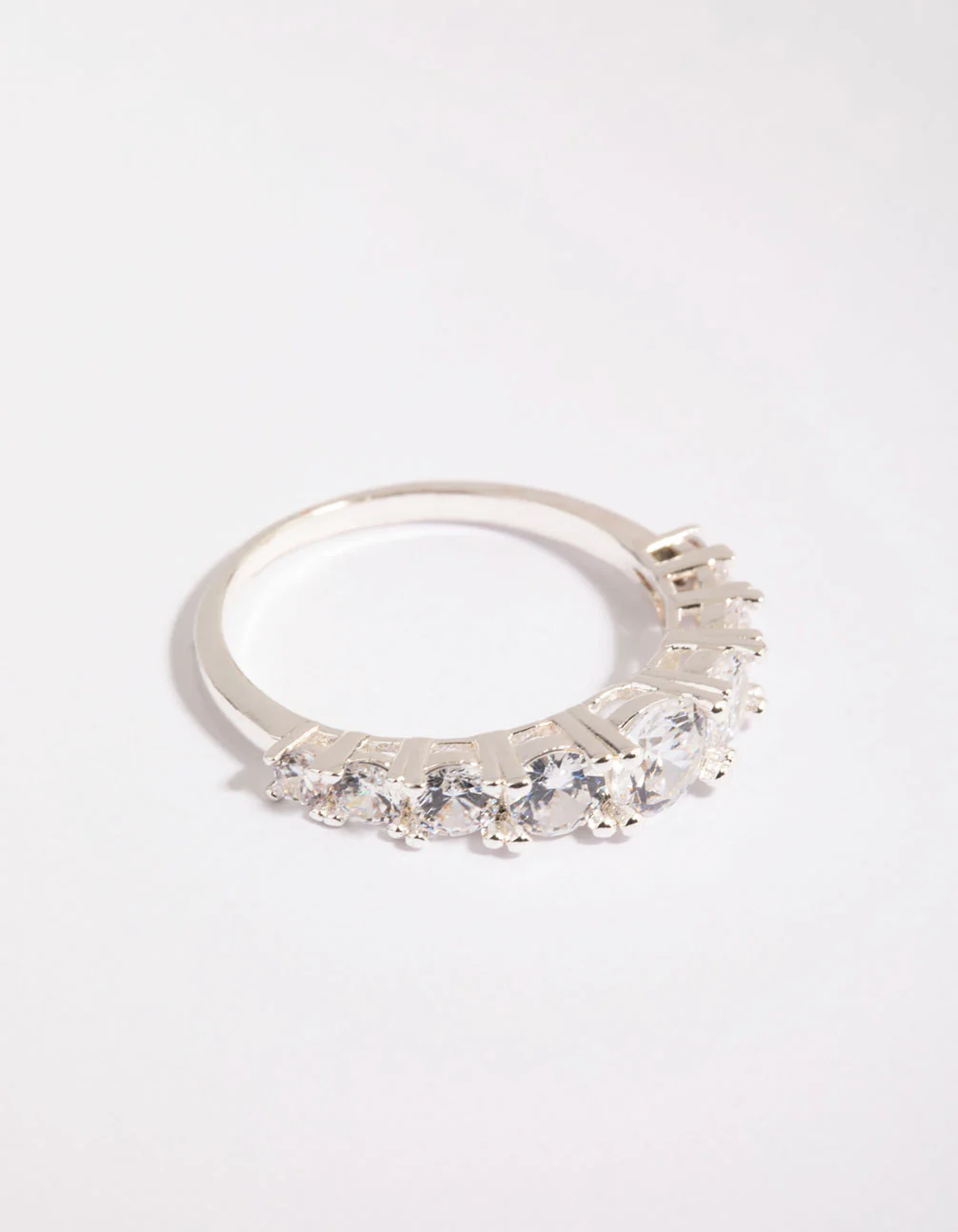 Silver Plated Ring with Cubic Zirconia