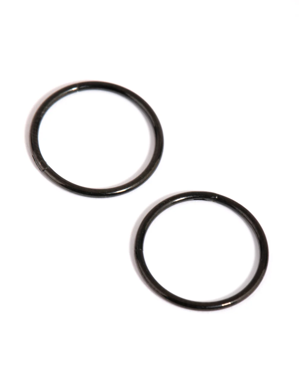 Matte Black Surgical Steel 10mm Sleeper Earrings - Image 4