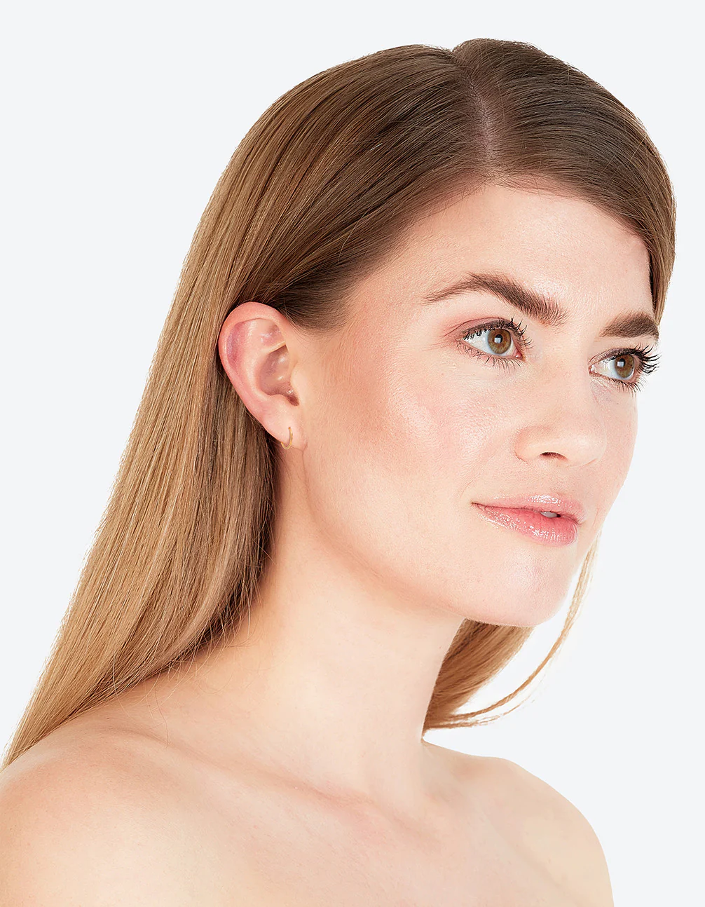 24 Carat Gold Plated Surgical Steel 8mm Sleeper Earrings - Image 3